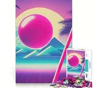 Nostalgic Vaporwave Future 1000 Piece Jigsaw Puzzles for Adults Jigsaw Enhance Memory Gentle Leisure Firm Cut (38x52cm)