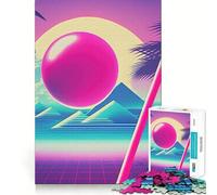 Nostalgic Vaporwave Future Hard Jigsaw Puzzle for Adults 1000 Pieces Boost Memory Soothing Play Premium Cut Perfect Present (50x75cm)