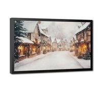 Nostalgic Victorian Christmas Market(1) Canvas Poster Bedroom Decor Landscape Office Room Decor Gift 8" L X 12" W
