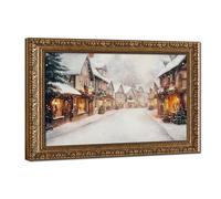 Nostalgic Victorian Christmas Market(1) Canvas Poster Bedroom Decor Landscape Office Room Decor Gift 8" L X 12" W