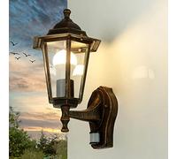 Nostalgic Wall Outdoor Light Paris with Motion Sensor in Antique IP44 Weatherproof E27 up to 60 W Sensor Adjustable in time and Sensitivity Rustic Style Wall lamp for Outdoor use