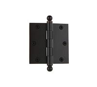 Nostalgic Warehouse 700201 3.5" Ball Tip Residential Hinge Corners Door, Timeless Bronze, 3.5" x 3.5"-Square