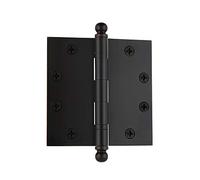 Nostalgic Warehouse 703931 Ball Tip Heavy Duty Hinge with Square Corners, Timeless Bronze, 4.5"