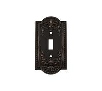 Nostalgic Warehouse 719638 Meadows Switch Plate with Single Toggle, Timeless Bronze