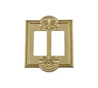 Nostalgic Warehouse 719930 Meadows Switch Plate with Double Rocker, Polished Brass