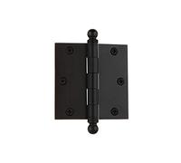 Nostalgic Warehouse 728350 3.5" Ball Tip Residential Hinge Corners Door, Oil-Rubbed Bronze, 3.5" x 3.5"-Square