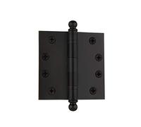 Nostalgic Warehouse 728374 4" Ball Tip Heavy Duty Square Corners Door Hinge, Oil-Rubbed Bronze