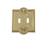 Nostalgic Warehouse Meadows Light Switch Cover Plate, Polished Brass