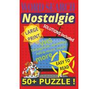 Nostalgie, Word Search, Easy to Read, Large Print: 50+ Puzzle, Solution included, Optimal agains Dementia, 6X9 inch