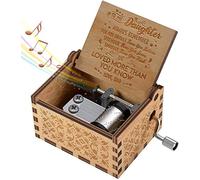 Nostalgish from Dad to Daughter Music Box Hand Crank Wooden Musical Boxes Music Box - Unique Gift (Wood, to Daughter from Dad)