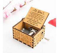 Nostalgish Music Box Hand Crank Wooden Musical Box - Unique Gift (Wood, to Son from Dad)