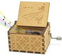 Nostalgish Music Boxes Hand Crank Wooden Musical Boxes Music Box - Unique Gift (Wood, Let it go)