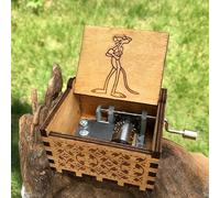 Nostalgish P Panther Music Boxes Hand Crank Wooden Musical Boxes Music Box - Unique Gift (Wood, P Panther)