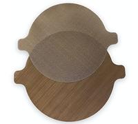 NoStik Air Fryer Liner Set Of 2 Round, Brown