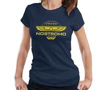 Nostromo Weyland Logo Alien Women's T-Shirt Navy Blue
