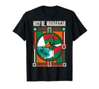 Nosy Be Madagascar Flag Tropical Island Mountain Retro Art T-Shirt