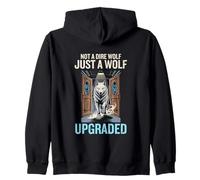 Not A Dire Wolf Just A Wolf Upgraded Science Paleontology Zip Hoodie