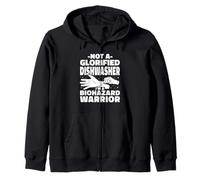 Not A Dishwasher I'm A Biohazard Warrior Zip Hoodie