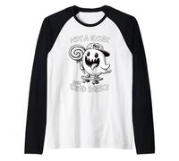 NOT A Ghost JUST Dead Inside Spooky Cute Ghost Halloween Emo Raglan Baseball Tee