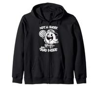 NOT A GHOST JUST DEAD INSIDE Spooky Cute Ghost Halloween Emo Zip Hoodie