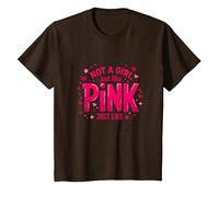 Not A Girl, Just Like Pink Empowering Statement for Boys T-Shirt, Kids, Brown, 6 Years