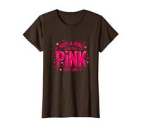 Not A Girl, Just Like Pink Empowering Statement for Boys T-Shirt, Women, Brown, XXL