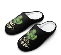 Not A Hugger Cactus Fashion Cotton Slippers for Women Memory Foam House Slippers Non-Slip House Bedroom Shoes