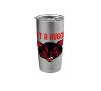 Not A Hugger, Cute Hissing Black Cat Hell Kitten Kitty Stainless Steel Insulated Tumbler