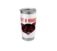 Not A Hugger, Cute Hissing Black Cat Hell Kitten Kitty Stainless Steel Insulated Tumbler