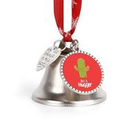 Not A Hugger Funny Cactus Christmas Bell & Sleigh Bells for Tree Decoration Hanging Ornaments Festive Decor Love Bell