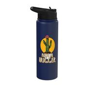Not A Hugger Funny Vintage Succulent Sarcastic Humor Cactus Stainless Steel Insulated Water Bottle