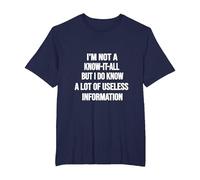 Not A Know It All Sarcastic Funny Quotes Designs Present T-Shirt, Men's Big and Tall, Navy Blue, 2X Tall