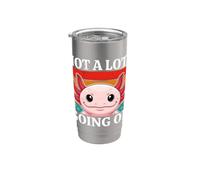 Not A Lotl Going On Funny Cute Axolotl Stainless Steel Insulated Tumbler
