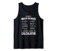 Not A Math Genius Calculator Humour Calculator Math Tank Top