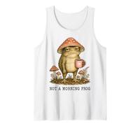 Not a Morning Frog Coffee Cottagecore Mushroom Tank Top