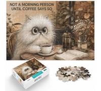 Not A Morning Person Until Coffee Says So - C Jigsaw Puzzle, 1000 Piece | Adult jigsaw puzzle with 1000 pieces; turns free time into a focused activity; for a satisfying activity at home.