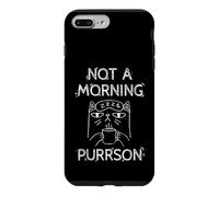 Not A Morning Purrson Sleepy Cat Coffee Humor Case for iPhone 7 Plus/8 Plus