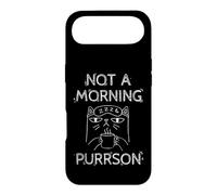 Not A Morning Purrson Sleepy Cat Coffee Humor Case for iPhone Air