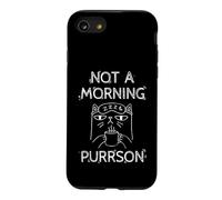 Not A Morning Purrson Sleepy Cat Coffee Humor Case for iPhone SE (2020) / 7/8
