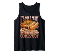 Not A Party Until Wiener Funny Hot Dog Glizzy Meme Bootleg Tank Top