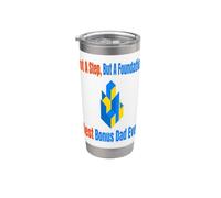Not A Step But A Foundation Best Bonus Dad Ever Doodle dad Stainless Steel Insulated Tumbler