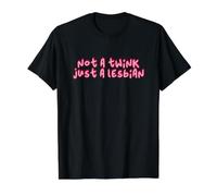 Not A Twink Just A Lesbian Value Graphic T-Shirt, Men, Black, S