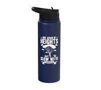 Not Afraid of Heights But Slow Wi-Fi Skydiving Base Jumping Stainless Steel Insulated Water Bottle