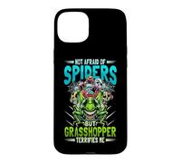 Not Afraid Of Spiders Grasshopper Terrifies Me Bug Catcher Case for iPhone 15 Plus