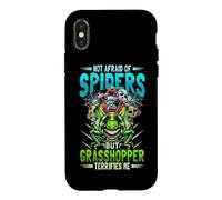 Not Afraid Of Spiders Grasshopper Terrifies Me Bug Catcher Case for iPhone X/XS