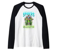 Not Afraid of Spiders Grasshopper Terrifies Me Bug Catcher Raglan Baseball Tee