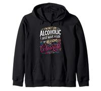 Not Alcoholic Just Many Reasons To Celebrate Zip Hoodie