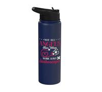 Not All Angels Have Animals Veterinarian Vet Tech Veterinary Stainless Steel Insulated Water Bottle