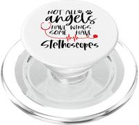 Not all Angels Have Wings Some Have Sethoscopes Vet PopSockets PopGrip for MagSafe