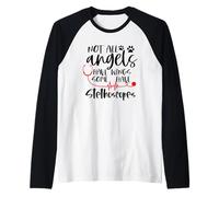 Not All Angels Have Wings Some Have Sethoscopes Vet Raglan Baseball Tee